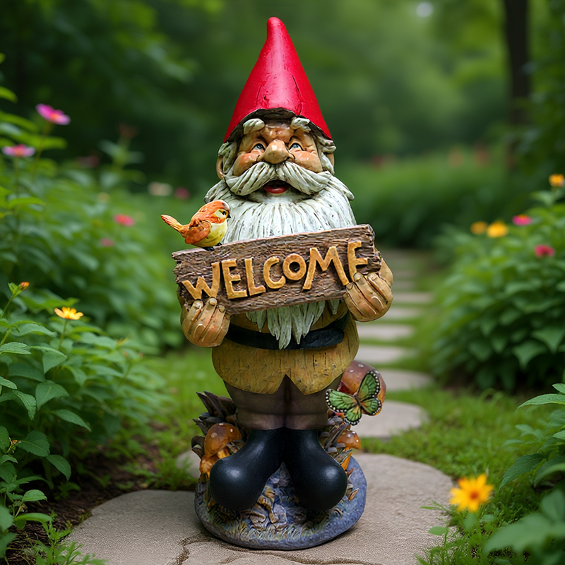 Polyresin Garden Gnome Figurine - Wholesale Outdoor Garden Decor